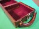 Antique Leather Over Wood Instrument Case / Box Boxes photo 4