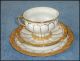 Meissen Golden Baroque Coffee Tea & Dessert Service For 6 Gold White Porcelain Cups & Saucers photo 3