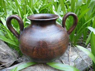 Antique Old Pottery Jar Pot Rare Vase Amphora Art Handmade Unique photo