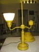 Colonial Yellow - Vintage Mid Century Modern Retro Tole Toleware Table Desk Lamp Toleware photo 4