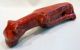 Antique French Signed France Pottery Knife Rest Red Glaze Griffin Shape Other photo 1