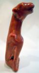 Antique French Signed France Pottery Knife Rest Red Glaze Griffin Shape Other photo 2