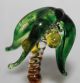 Antique Collectable Glass Palm Tree Green,  Yellow,  Brown Colored Glass Ca 1960 Figurines photo 1