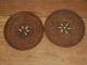 Vintage Asian Hand Carved With Inlaid Small Serving Tray & Five Inlaid Coasters Trays photo 8