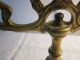 Antique Pair Of Brass Candlesticks,  Holds 3 Candles.  Ornate. Metalware photo 9