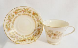 Collectible Lenox Helmsley Pattern Footed Tea Coffee Cup And Saucer Set photo