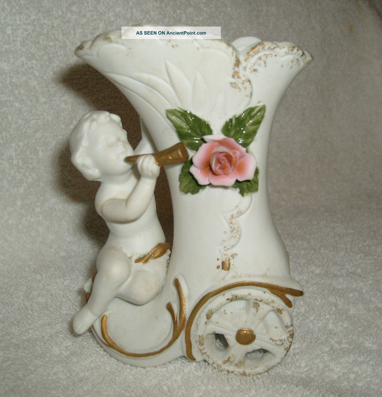Cherub And Boot Ceramic Figure 5 