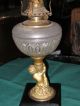 19th C Rayo Queen Anne Boy With Lamb Eating Grapes Eapg Oil Lamp Hurricane Lamps photo 2