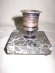 4 Piece Victorian Marble Brass Desk Set Blotter Ink Well Match Holder Ashtray Other photo 8
