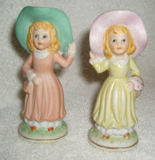 Vintage Davar Girls With Spring Hats Ceramic Figure 5 