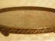 Bronze And Glass Tray Oval Form 12 Inches Handles Included Metalware photo 4