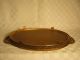 Bronze And Glass Tray Oval Form 12 Inches Handles Included Metalware photo 6