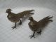 Antique Pair Of Pheasants Male & Female.  Lenght 12 Inches. . Metalware photo 1