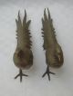 Antique Pair Of Pheasants Male & Female.  Lenght 12 Inches. . Metalware photo 2