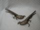 Antique Pair Of Pheasants Male & Female.  Lenght 12 Inches. . Metalware photo 4