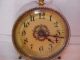 Antique Miniature Clock Western Clock Mfg.  Co.  Patented Oct.  28.  1902 Keeps Time Clocks photo 1