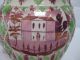 Embossed Pitcher,  Pink & Green Luster,  Mansion & Farmhouse/windmill Pattern Pitchers photo 1