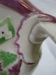 Embossed Pitcher,  Pink & Green Luster,  Mansion & Farmhouse/windmill Pattern Pitchers photo 5