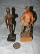 Two Vintage Wood Carvings Gilbert Sipes From Gordy & Don Quixote Carved Figures photo 1