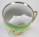 Mustache Mug Greentrim Impatients Vintage Porcelain Gilt Trim Edwardian Cups & Saucers photo 1