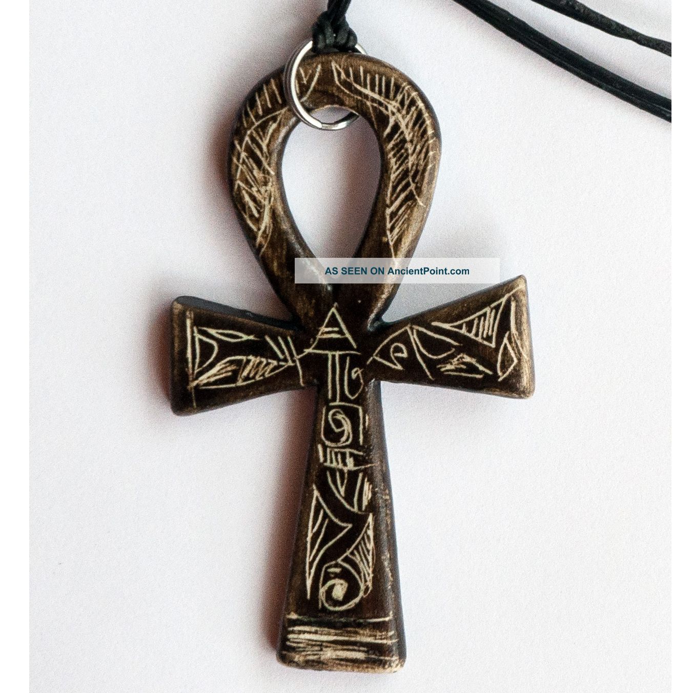 Ancient Egyptian Ankh Fine Necklace Pendant Pottery Ceramics New Handmade Luxury Figurines photo
