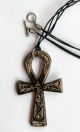 Ancient Egyptian Ankh Fine Necklace Pendant Pottery Ceramics New Handmade Luxury Figurines photo 1