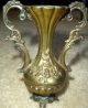 Three Vintage Brass Vases Made In Italy - Very Ornate Metalware photo 2