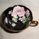60yr Chugai China Occupied Japan Black With Pink Floral Cup & Saucer No Damage Cups & Saucers photo 2