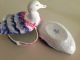 Kuznetsov Russian Porcelan Antique Covered Boxes Two Pices Ducks 19 Century Boxes photo 2