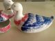 Kuznetsov Russian Porcelan Antique Covered Boxes Two Pices Ducks 19 Century Boxes photo 4