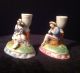 Victorian Porcelain Figural Pair Of Candle Holders Candle Holders photo 1