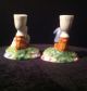 Victorian Porcelain Figural Pair Of Candle Holders Candle Holders photo 3