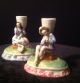 Victorian Porcelain Figural Pair Of Candle Holders Candle Holders photo 6