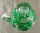 Great Vintage,  High Quality Green To Clear Cut Overlay Cruet Or Decanter Decanters photo 3