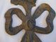 Vintage (antique?) Brass Floral Bow Wall Hanging Decor Metalware photo 2