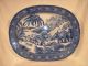 Rare Antique 1817 English Blue & White Platter 