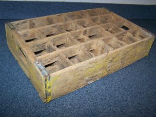 Vintage Old Coke Coca Cola Wood Wooden Soda Pop Bottle Crate Case photo