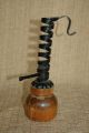 Antique Courting Candle Holder - Iron And Wood Lamps photo 1