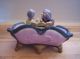 Vintage Victorian Couple On Couch Figurine Spaghetti Lace Quality & Details Rare Figurines photo 3