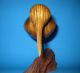 Hand Crafted Striped Wood Carved Sand Pipper Bird Sculpture Eames Jere Mcm Era Carved Figures photo 2