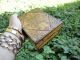 Antique Rare Wooden Jewelry Box Handmade Hand Painted Pokerwork Art 19th Century Boxes photo 1