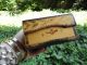 Antique Rare Wooden Jewelry Box Handmade Hand Painted Pokerwork Art 19th Century Boxes photo 2