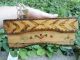 Antique Rare Wooden Jewelry Box Handmade Hand Painted Pokerwork Art 19th Century Boxes photo 4
