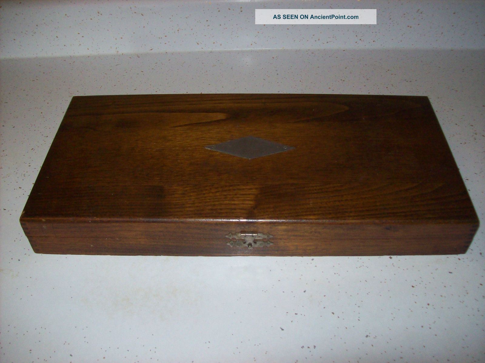 Gorgeous Antique Handmade Box Chest Mahogany Dovetailed Name Plate Silverware Boxes photo