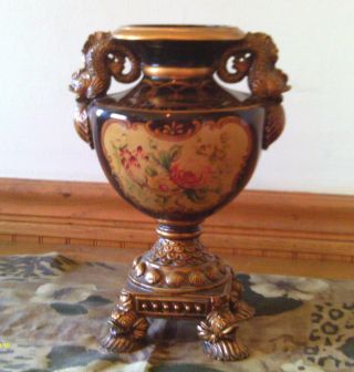 Fish/shell Decorative High Gloss Handled Vase photo