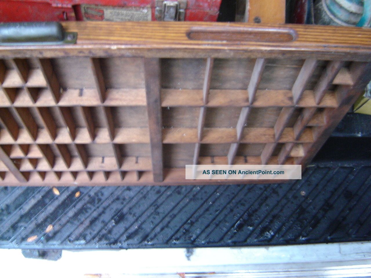 Vintage Wood Printers Tray=what Not Shelf=hamilton Handle Other photo