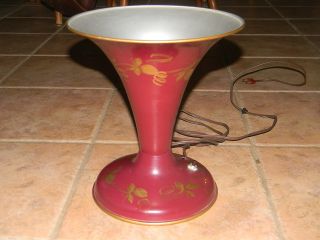 Vtg Underwriter Laboratory Hand Painted Deco Table Lamp photo