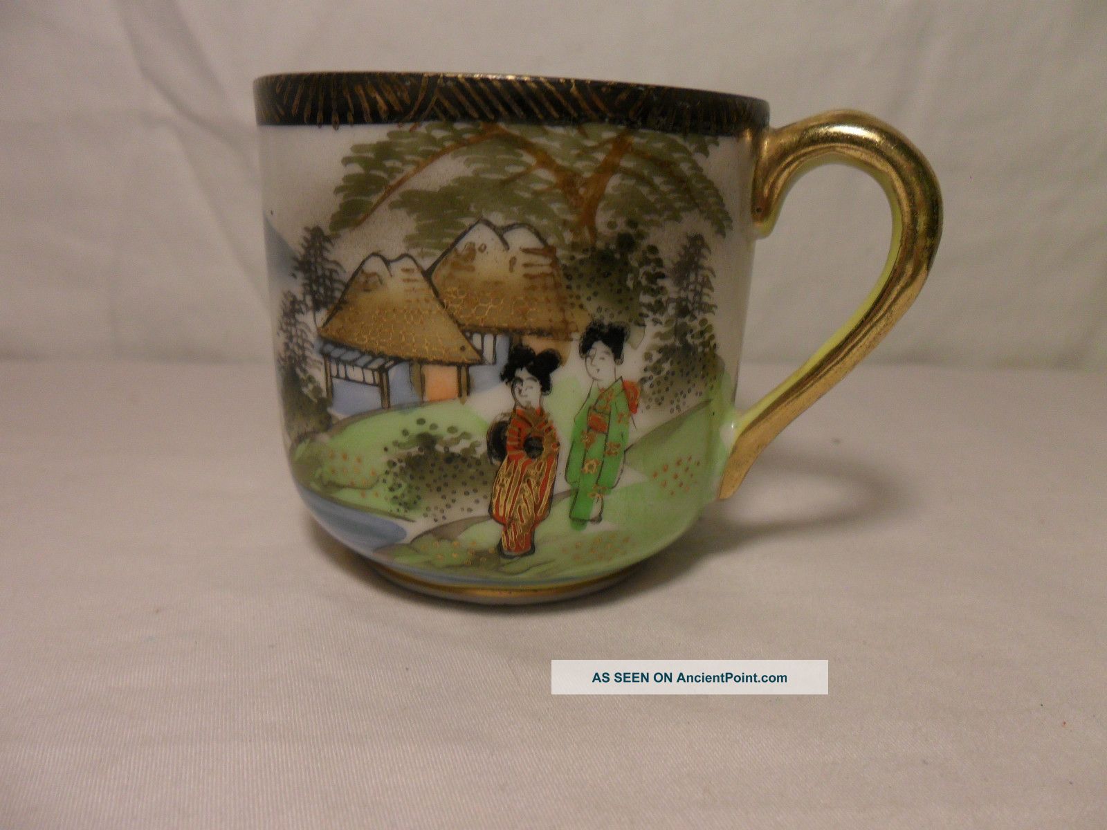 Vintage Occupied Japan Handpainted Teacup Cups & Saucers photo