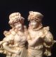 Victorian Creamware Figural Boy And Girl Courting Porcelain Signed 1472 Figurines photo 7