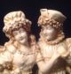Victorian Creamware Figural Boy And Girl Courting Porcelain Signed 1472 Figurines photo 8